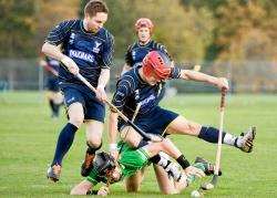 Action from Scotland's clash against Ireland at Bught Park