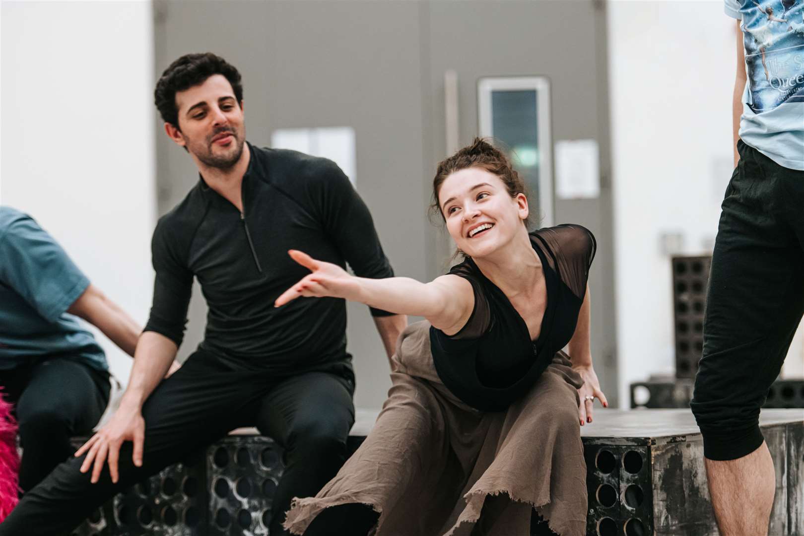 First artist Eado Turgeman and Anna Williams share the drama of the choreography during studio rehearsals for A Streetcar as the production was brought back to stages. Picture: Mihaela Bodlovic