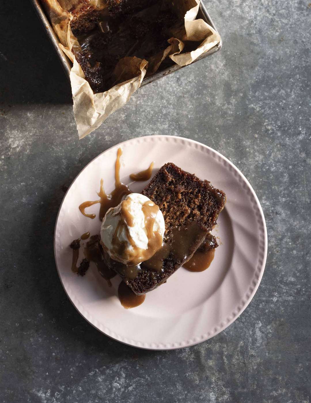 Isaac Carew's sticky toffee loaf with rum. Picture: Susan Bell/PA