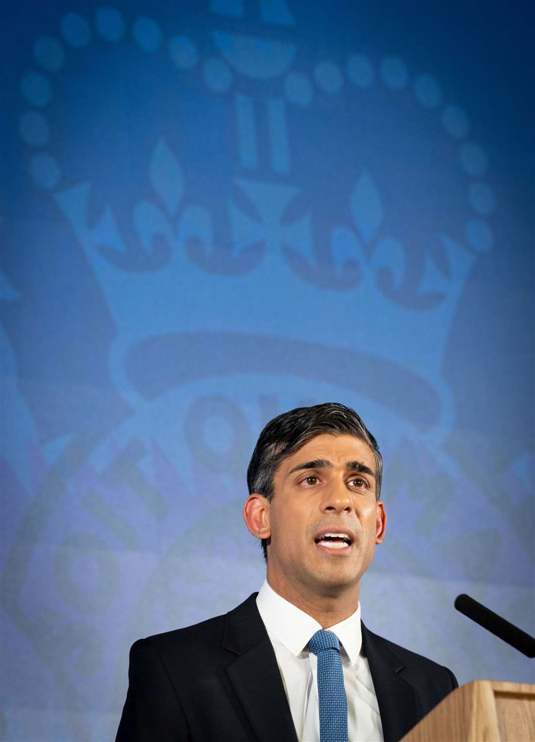 Rishi Sunak said that patients ‘aren’t receiving the care they deserve’ during his first major speech of the year (Stefan Rousseau/PA)