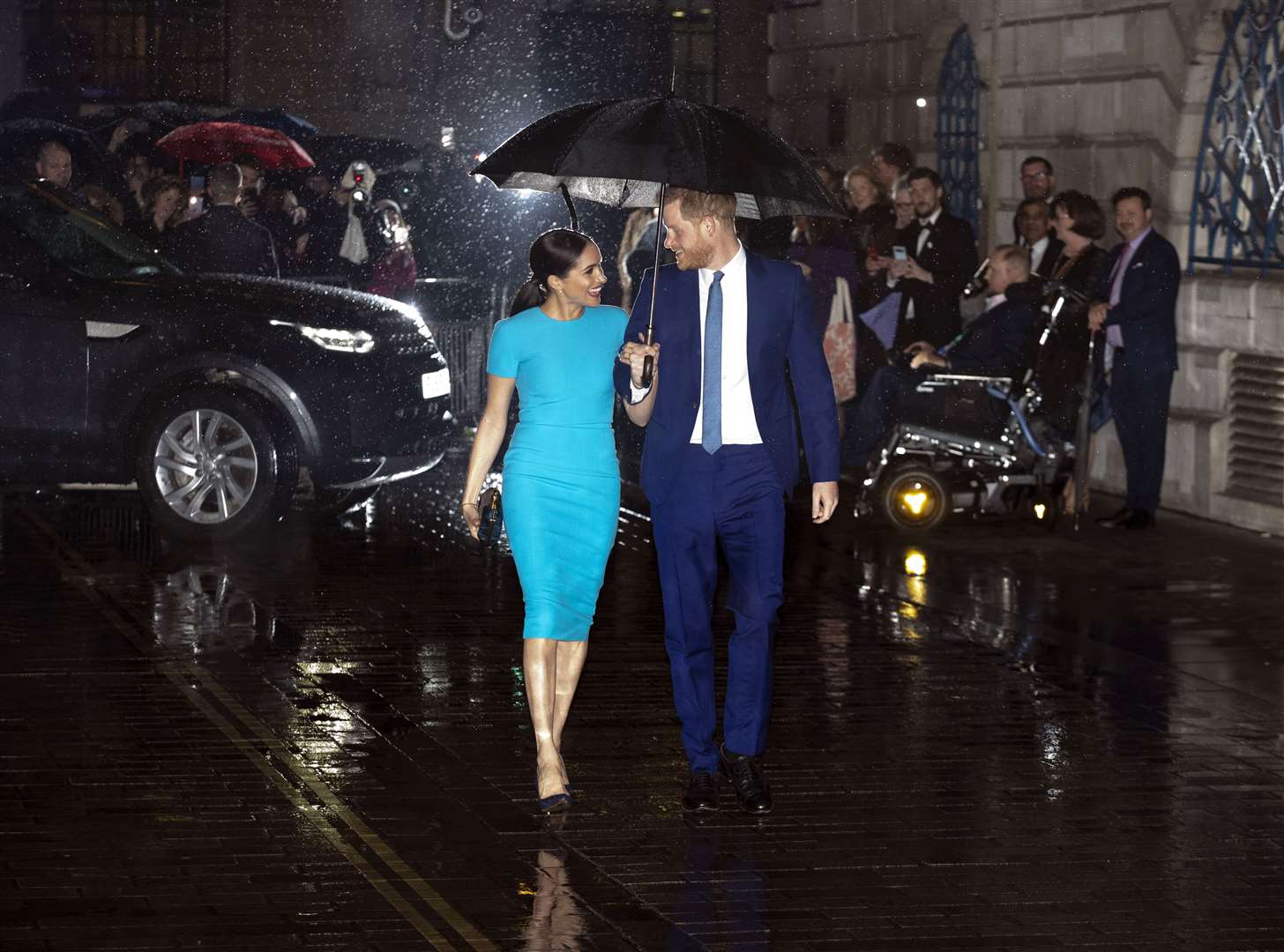 The Duke and Duchess of Sussex arrive at Mansion House in London to attend the Endeavour Fund Awards (Steve Parsons/PA)