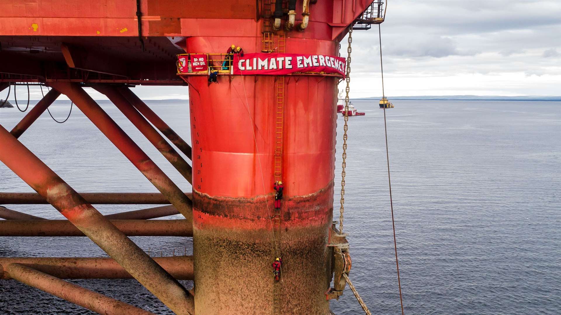Protesters in the Cromarty Firth boarded a BP oil rig during 2019. Picture: Greenpeace