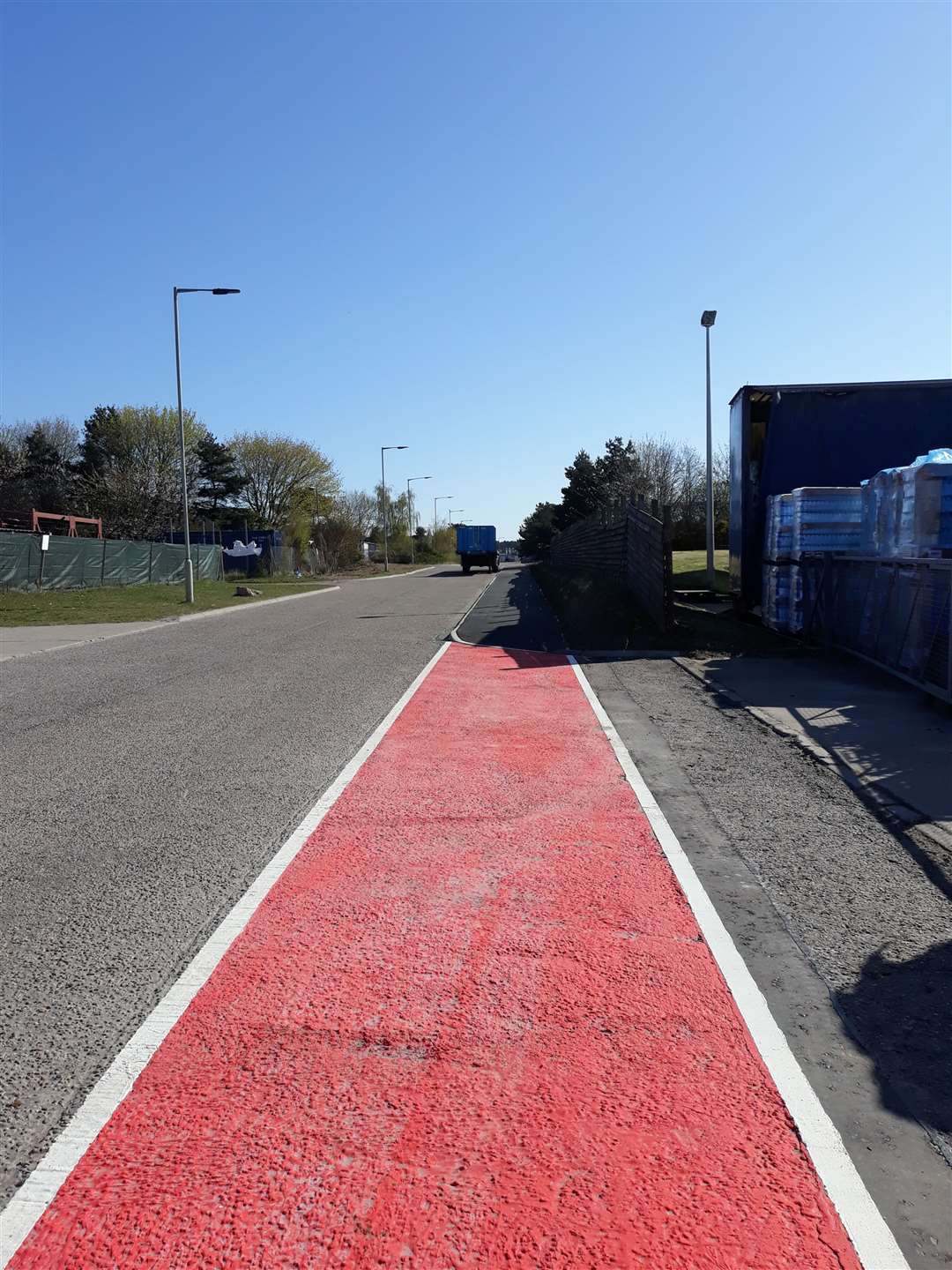 The new footpath at Balmakeith Industrial Estate in Nairn.