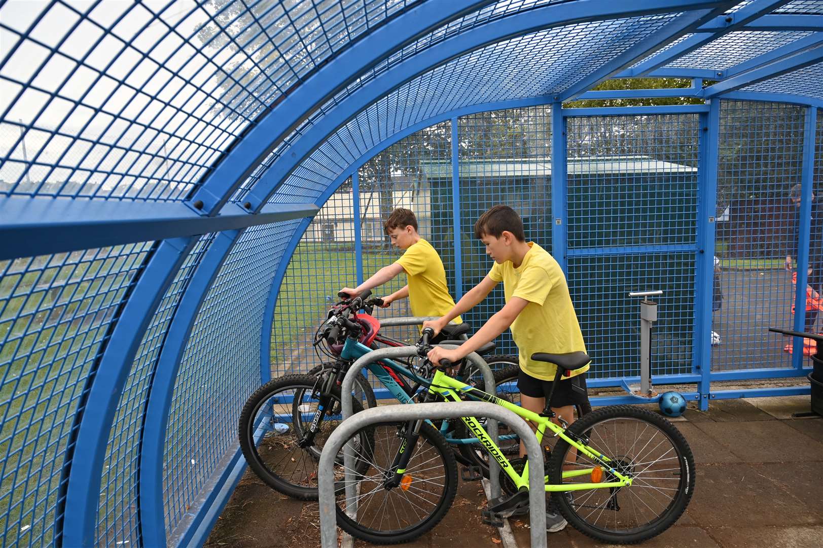 The hope is that shelters will encourage more pupils to cycle to school. Picture: Bikeability Scotland.