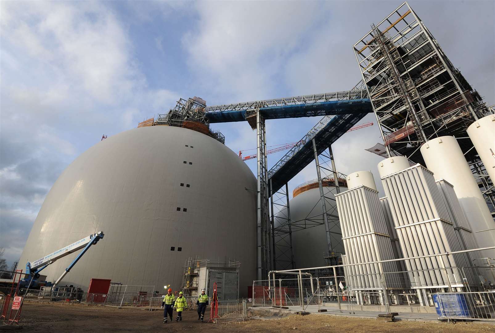 A biomass storage silo at Drax Power Station near Selby, North Yorkshire (Anna Gowthorpe/PA)