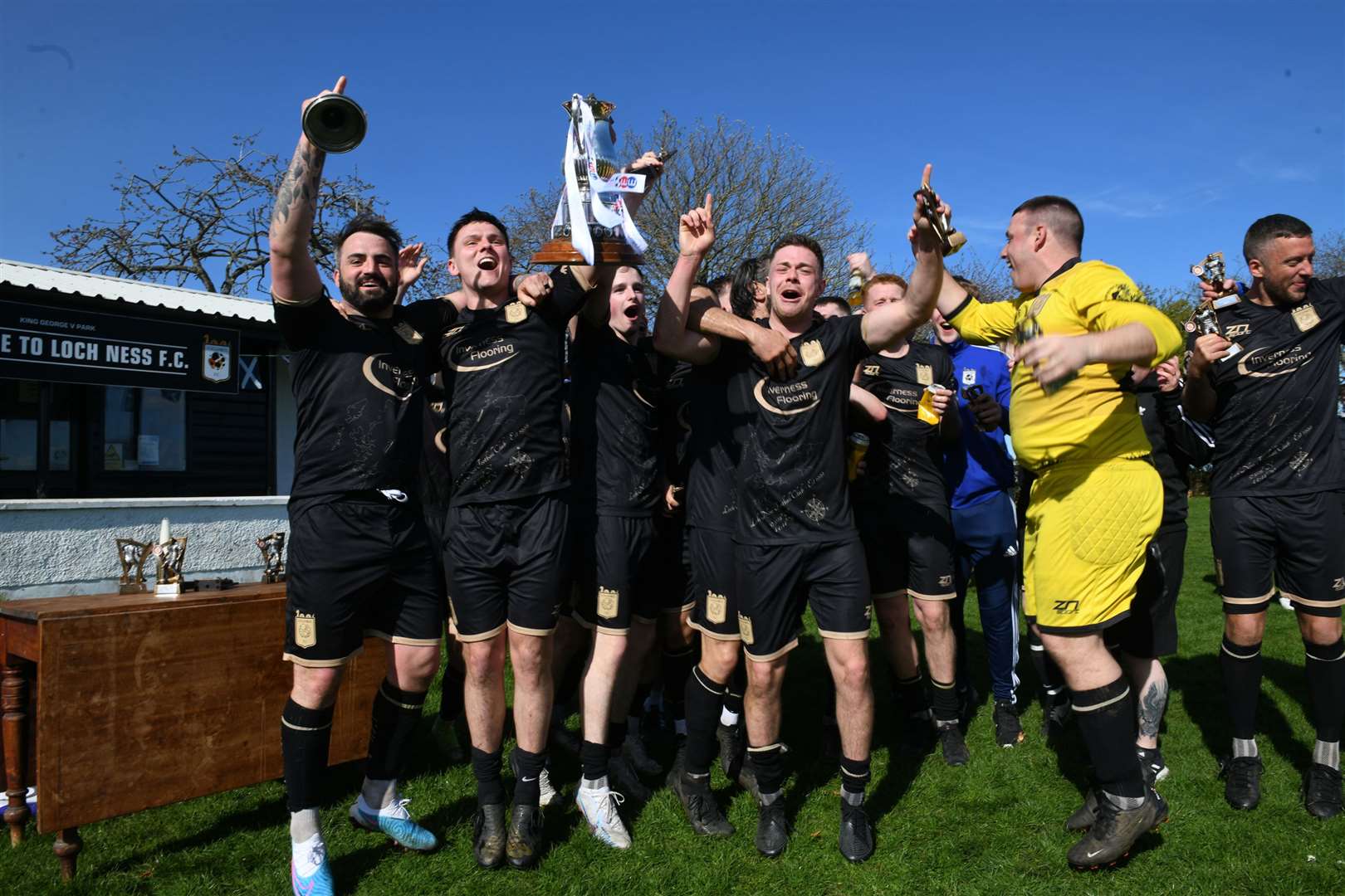 Loch Ness FC win the North Caledonian League 2023. Picture: James Mackenzie.