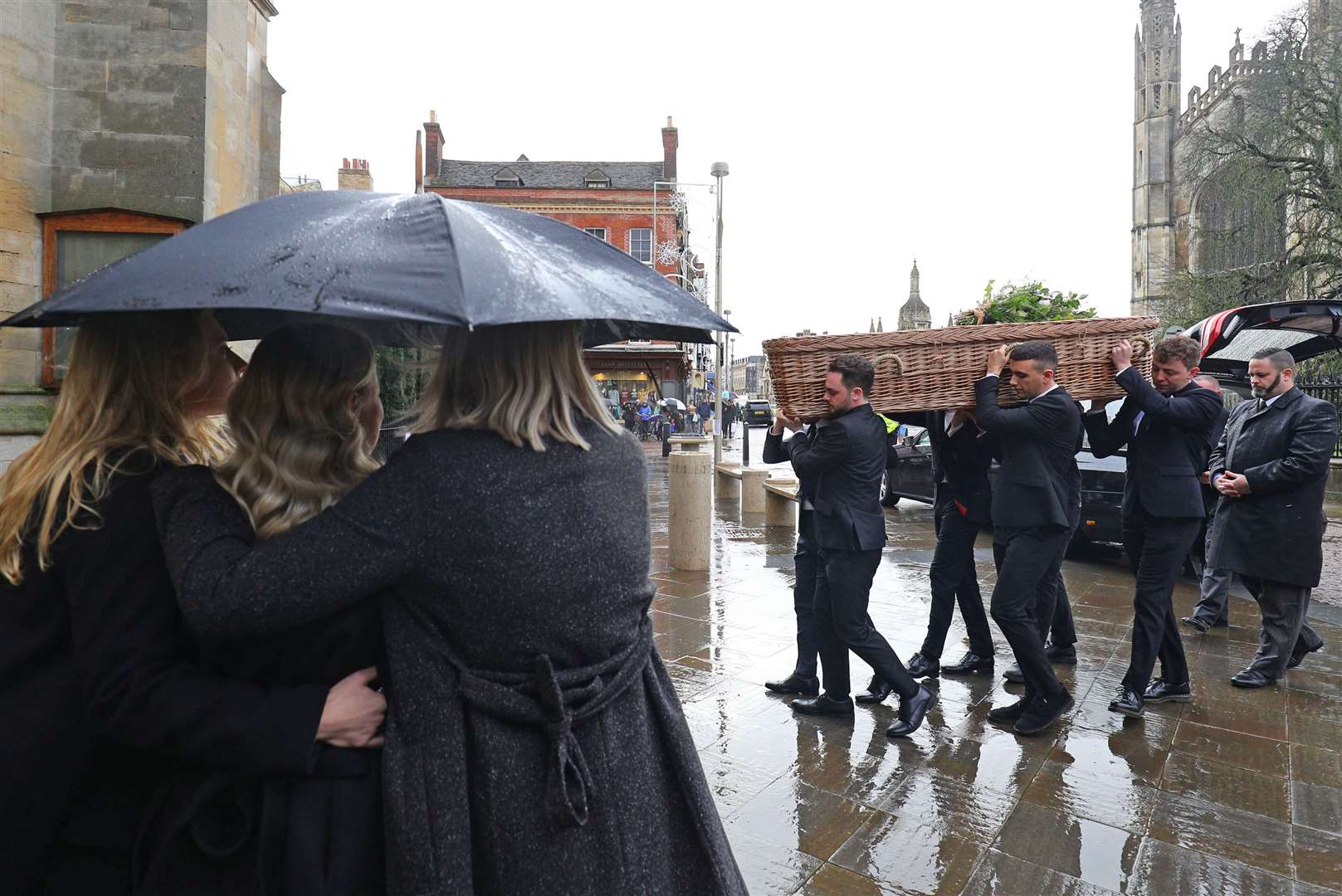 Mourners gather for Jack Merritt’s funeral (Aaron Chown/PA)