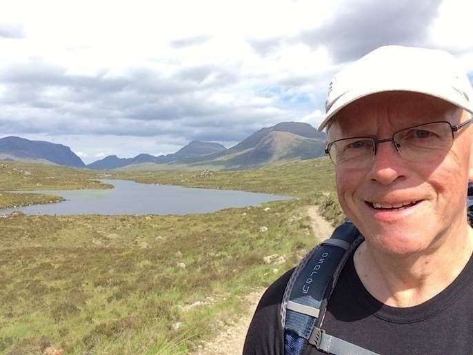 Walking through the Fisherfield Forest on the Scottish National Trail.
