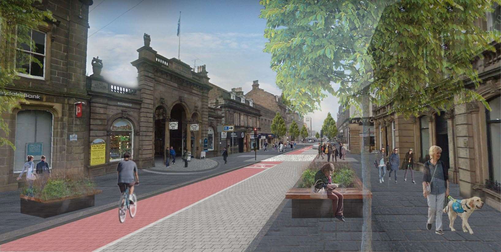 An artist's impression of how the latest proposals for Academy Street could look.
