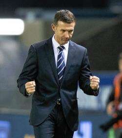 Jim McIntyre scored his first Highland derby win last night. Picture: Ken Macpherson