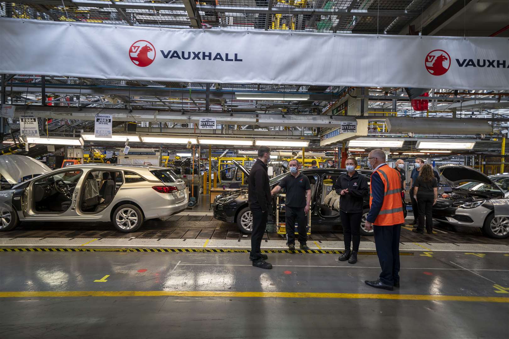 The Astra assembly line at Vauxhall’s plant in Ellesmere Port, Cheshire (Peter Byrne/PA)