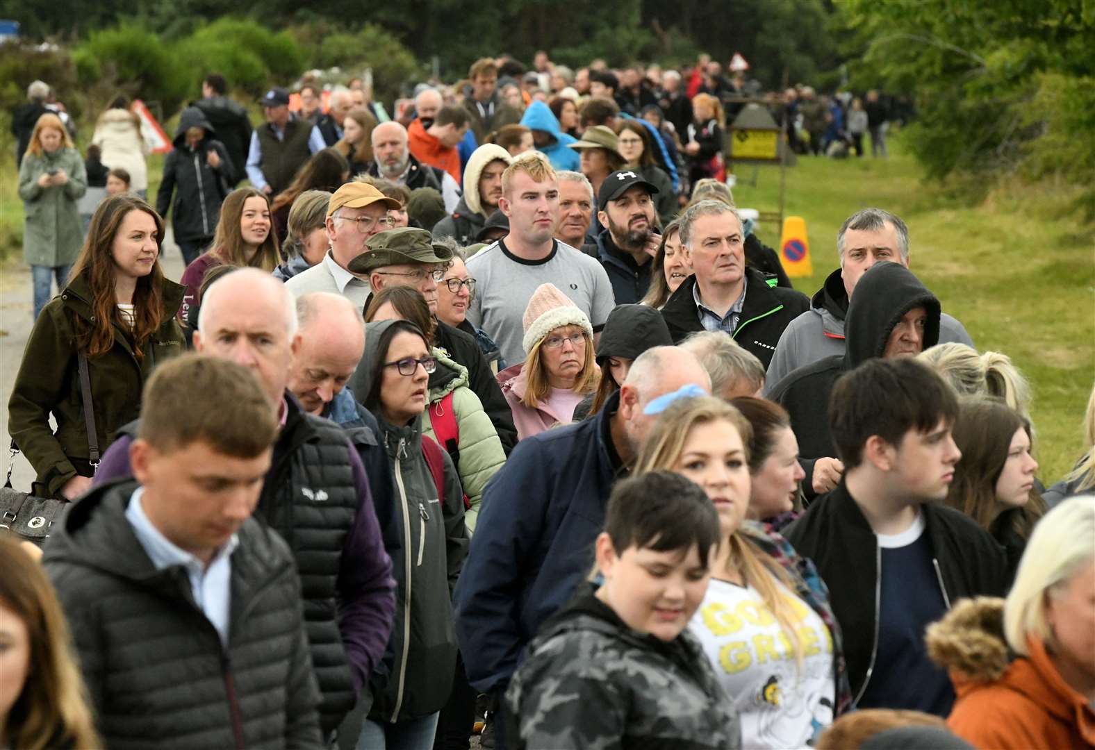 Queues grew due to a technical fault as spectators waited to get in to the Black Isle Show. Picture: James Mackenzie.