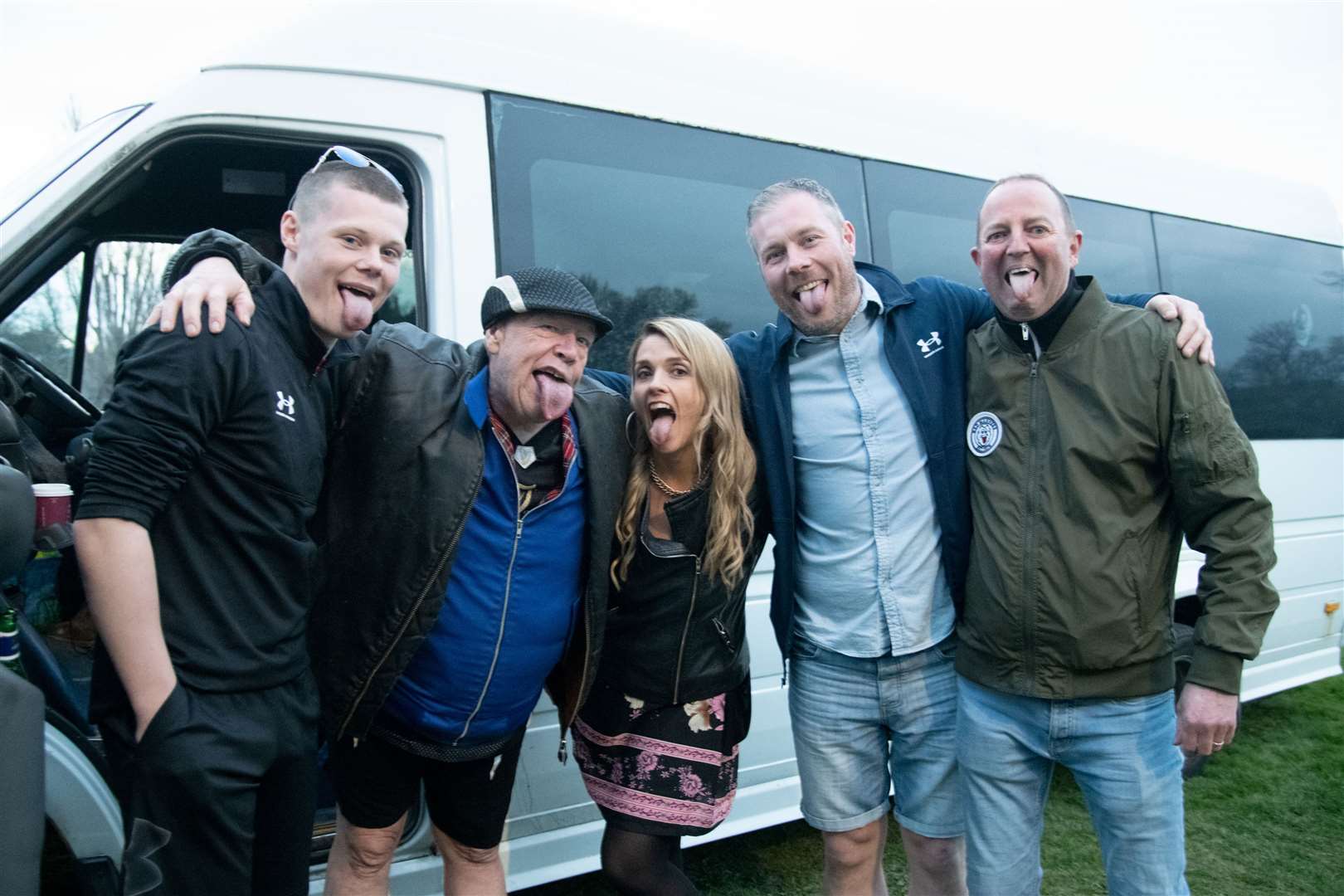 Sarah Mackay and friends with Bad Manners.