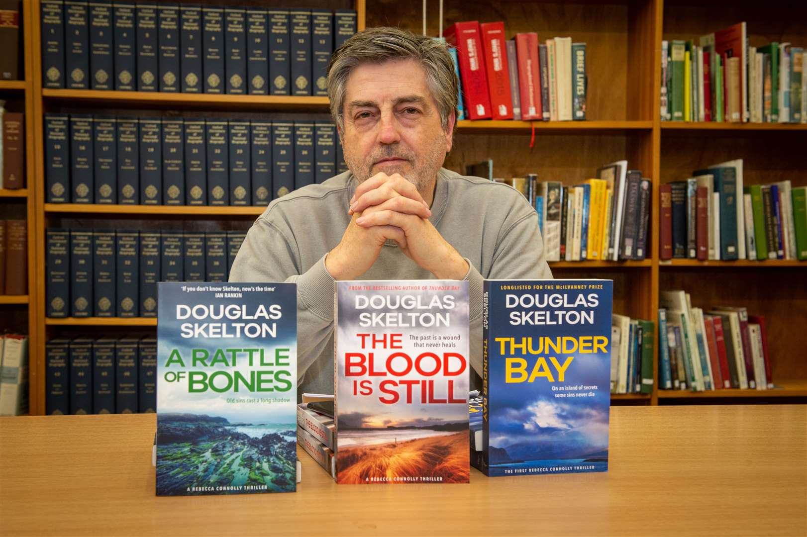 Author Douglas Skelton at Inverness Library during Book Week Scotland.