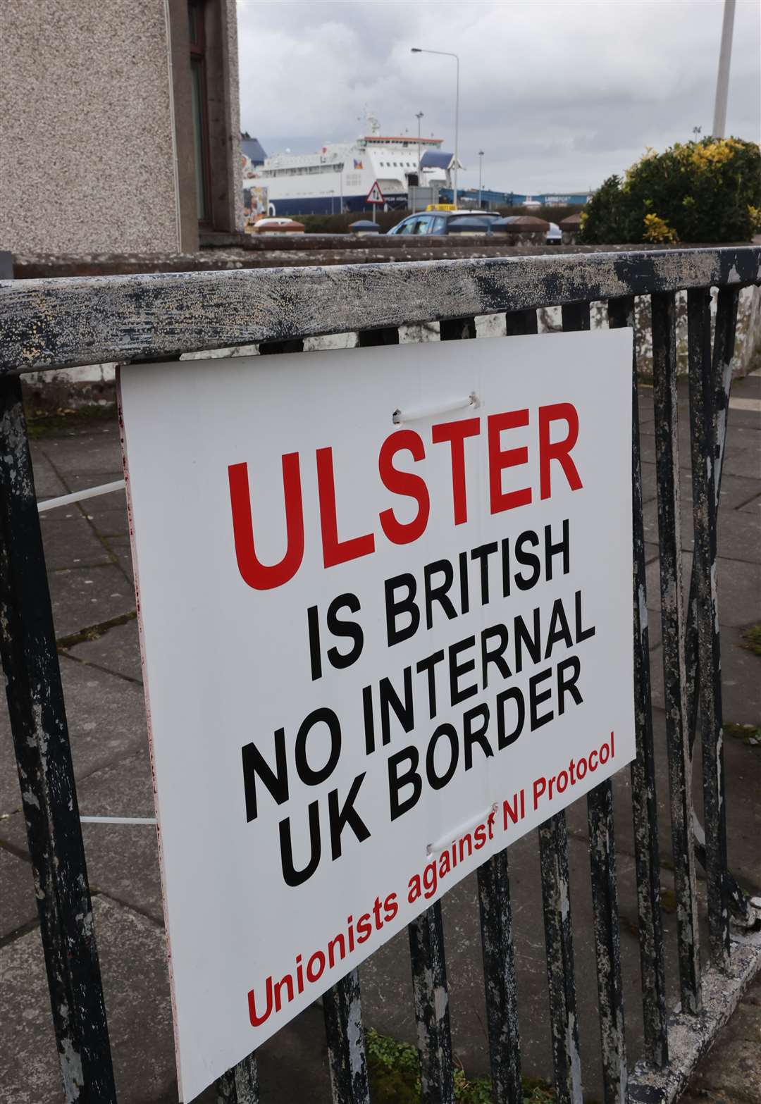 A sign at the Port of Larne (Liam McBurney/PA)
