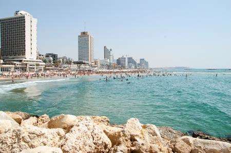 Tel Aviv is spread along a magnificent beach.