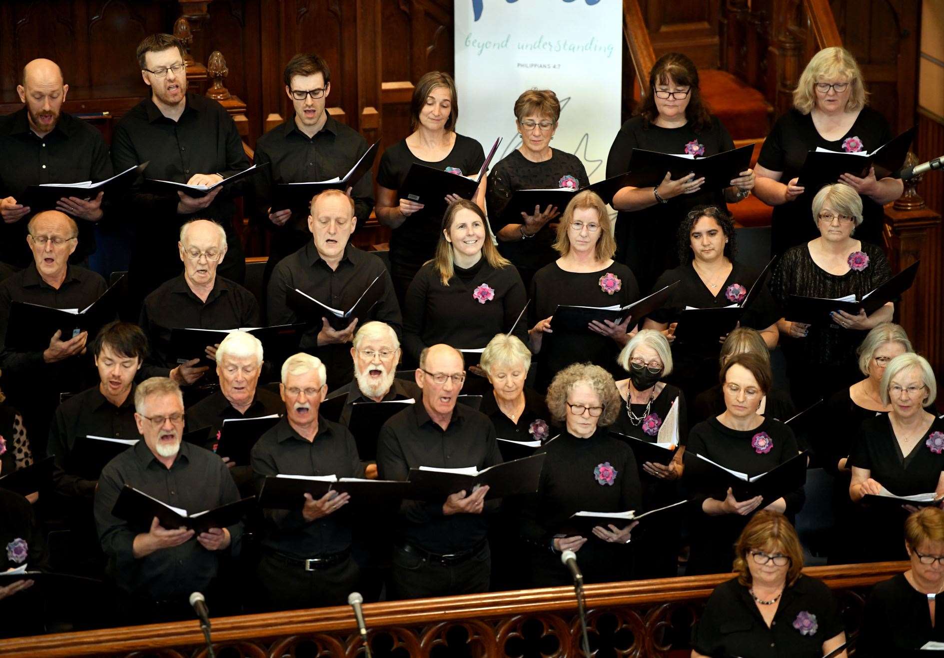 Acclaim choir performed at the Free North Church in Inverness.