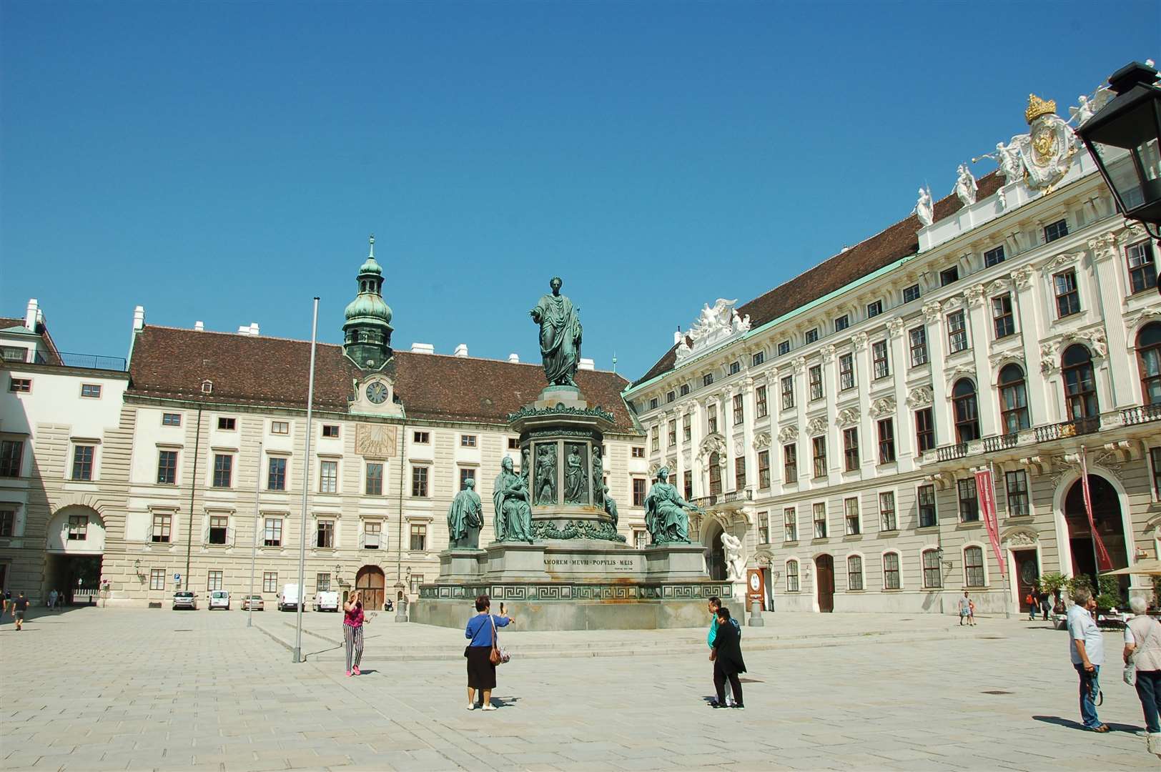 The central courtyard of the massive Hofberg palace.