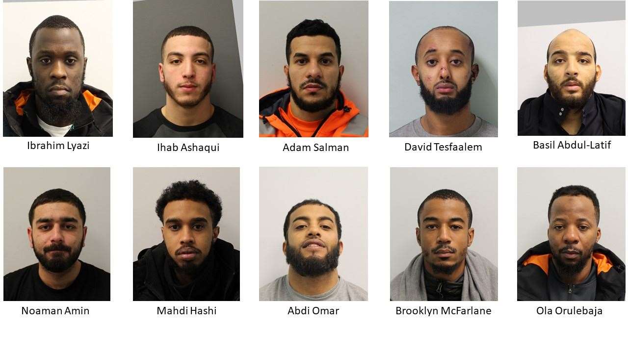 Ten men have been jailed over the robberies (Metropolitan Police/PA)