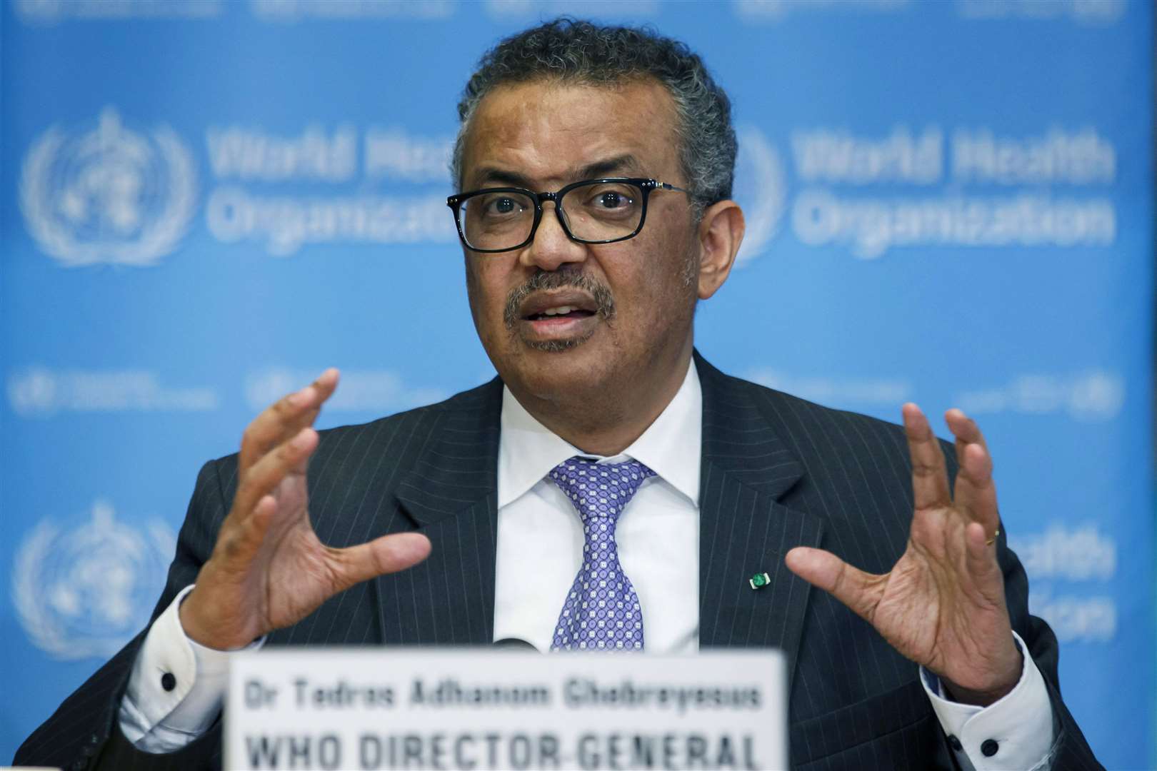 Tedros Adhanom Ghebreyesus, director general of the WHO, which continues to conduct trials searching for Covid treatments (Salvatore Di Nolfi/Keystone/AP)