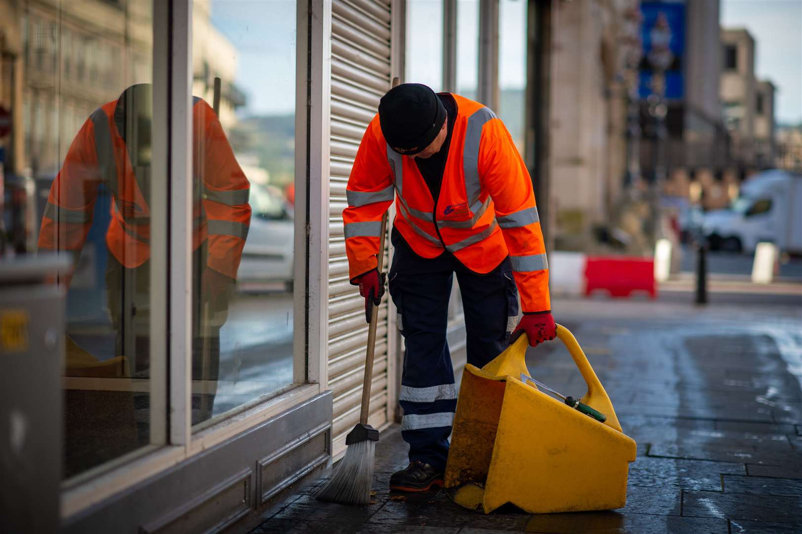 Inverness city centre street cleaner Mick Bryce.