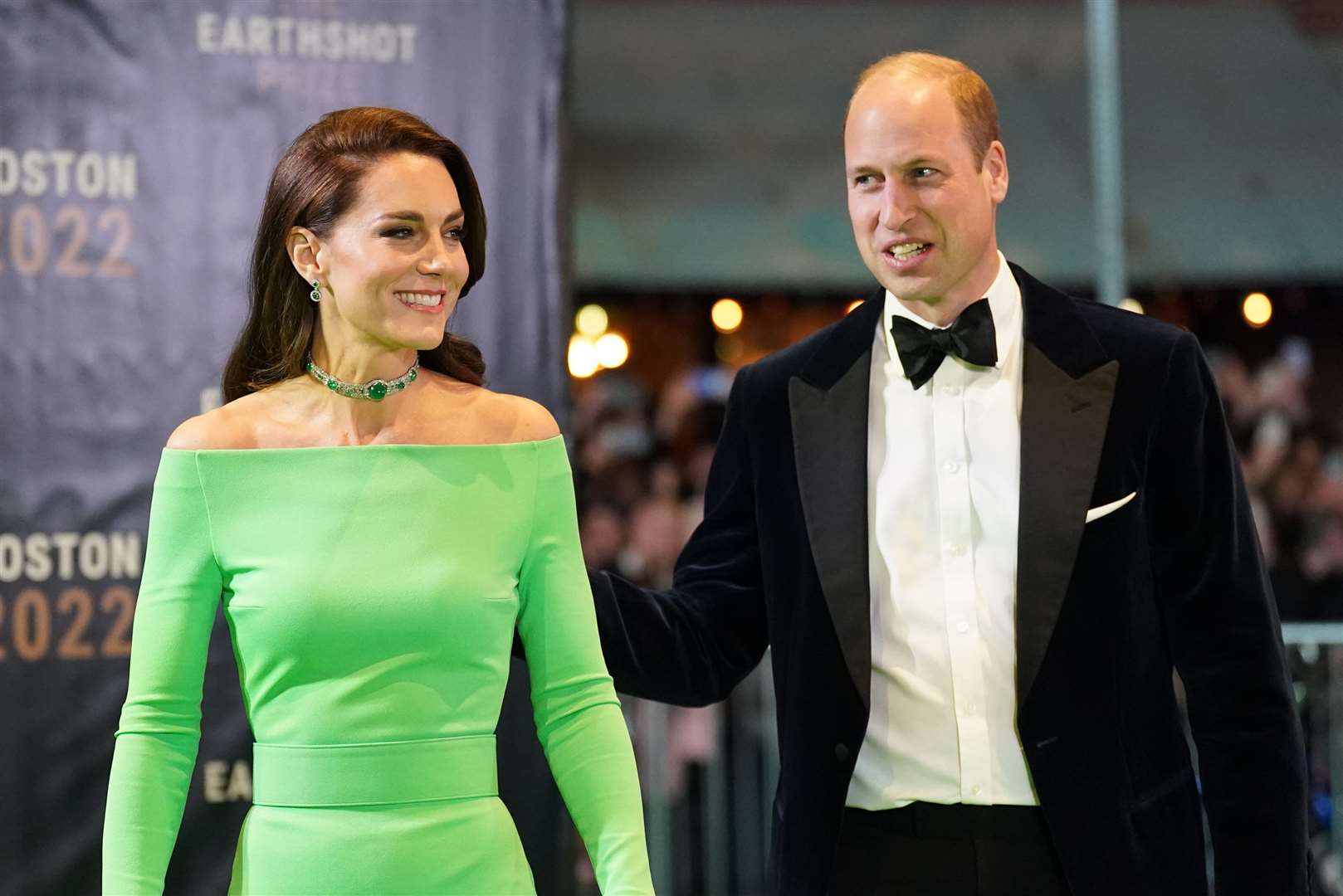 The Prince and Princess of Wales arrive for the second annual Earthshot Prize Awards Ceremony in Boston (Kirsty O’Connor/PA)