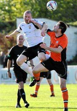 Scott Graham, in action against Rothes here, will be hoping to shine for Highland League champions Brora Rangers next season