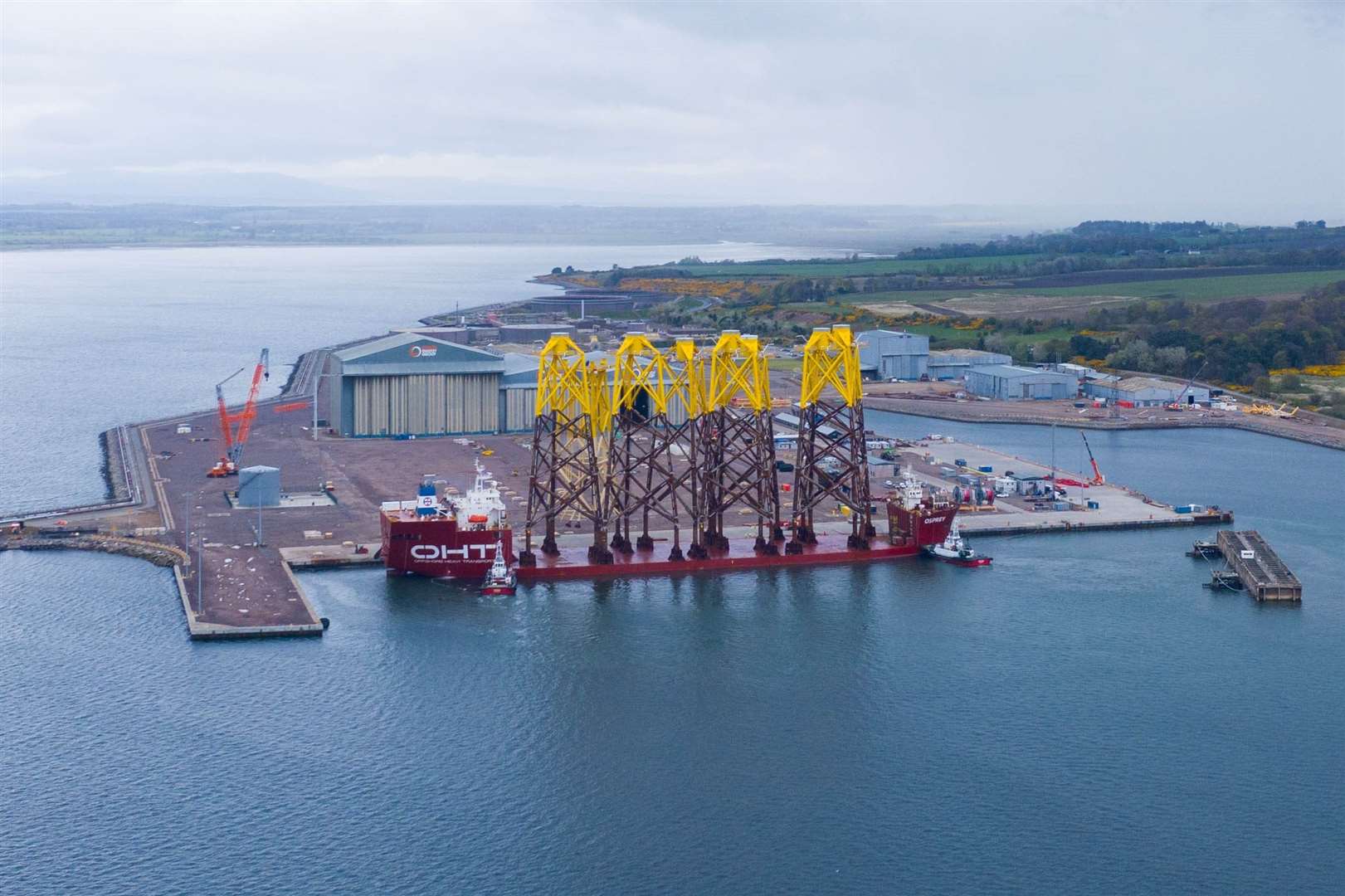 The delivery arrives at the Port of Nigg.