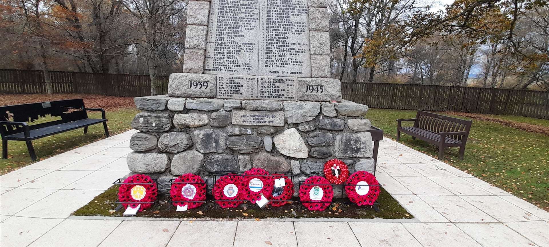 Those who have died in conflict are remembered at the war memorial at Beauly Toll.
