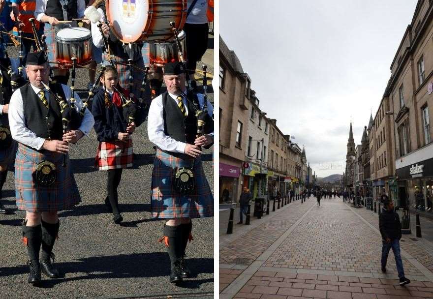 Pipers and drummers will perform on the HIgh Street in Inverness tonight to mark the start of the Northern Meeting Piping Competitions.
