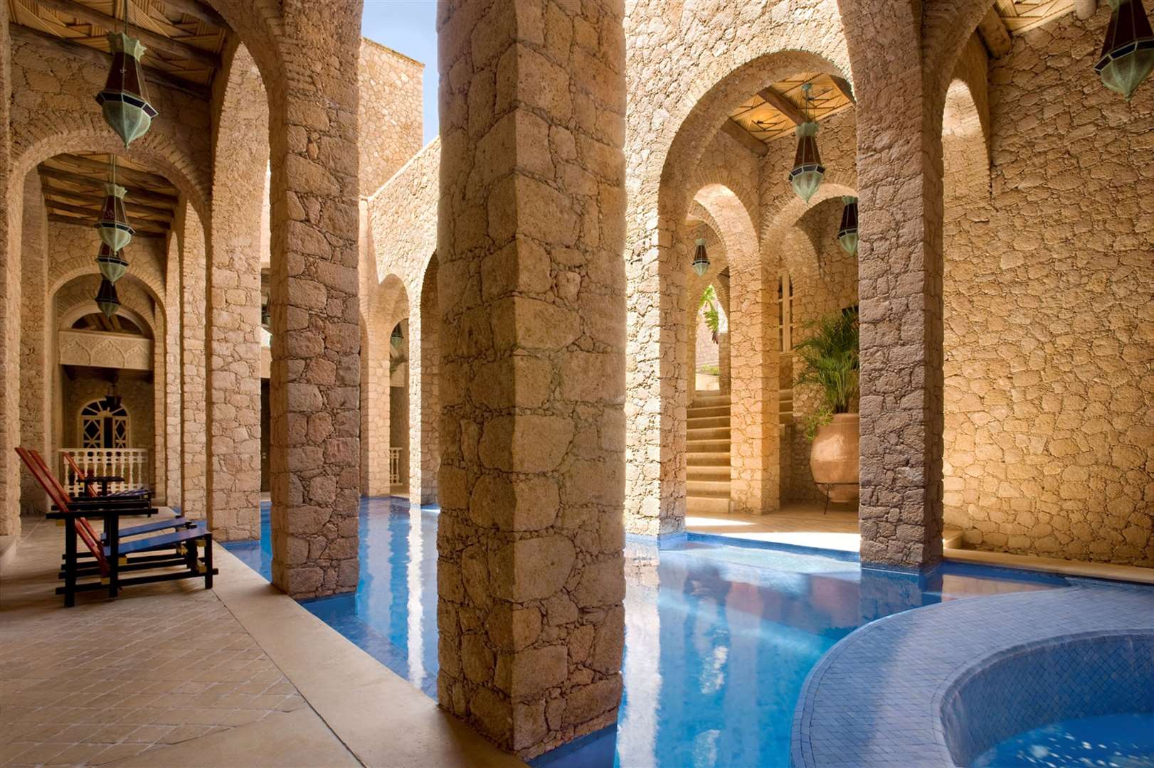 La Sultana Oualidia's indoor pool and spa. Picture: La Sultana/PA
