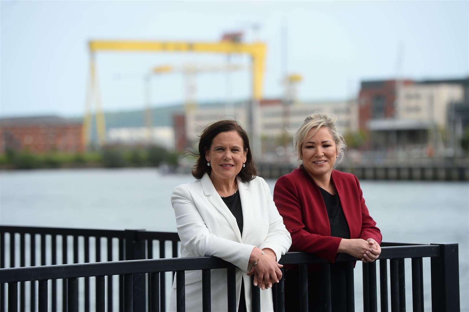 Mary Lou McDonald and Michelle O’Neill have said that Irish unity is within ‘touching distance’ (Liam McBurney/PA)