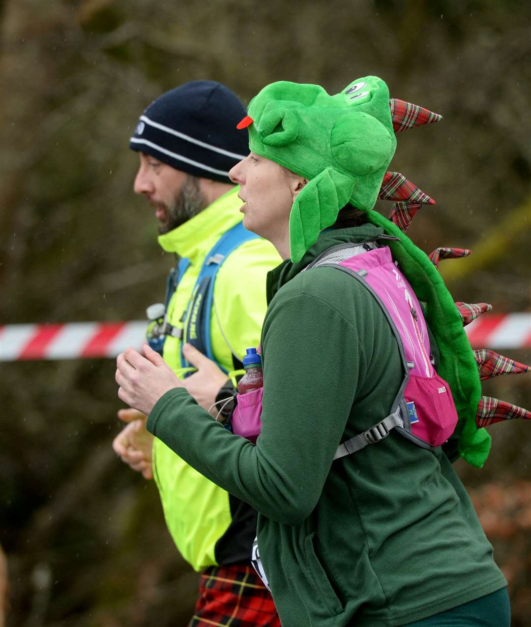 It is not uncommon to see people completing the course in costumes and kilts as the race's charity aspect comes to the fore. Picture: James MacKenzie