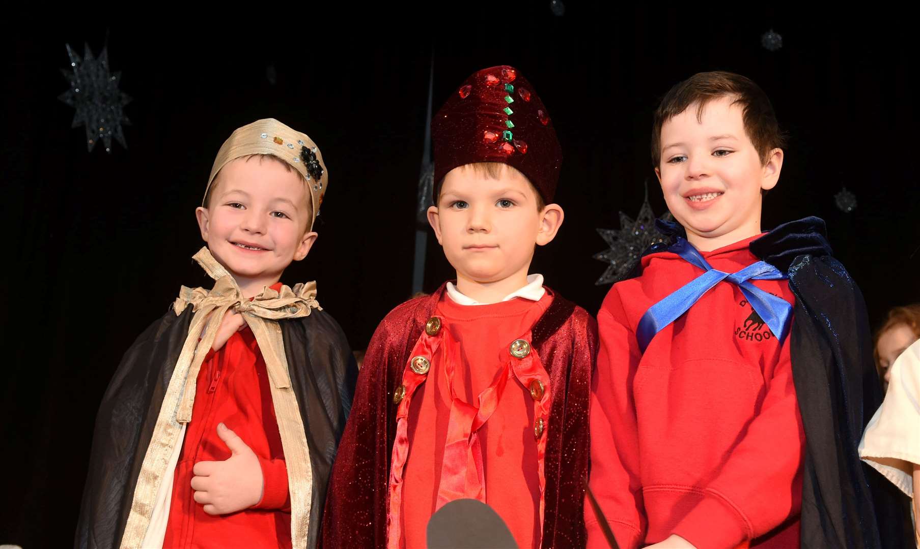 Dalneigh Primary Nativity. The 3 wise men Max Clayton, Ryan Grant and Harris Donaldson. Picture: Callum Mackay.