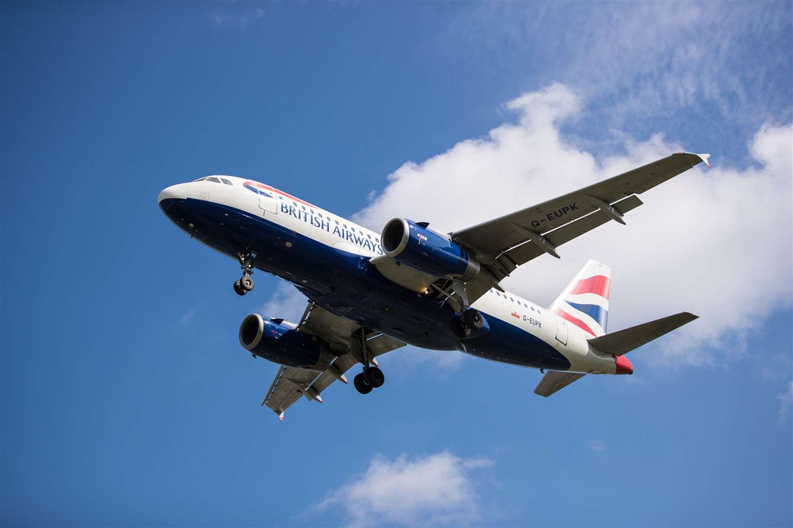 British Airways' internal flight from Scotland coming in to land at Heathrow. Picture: Nick Morrish/British Airways