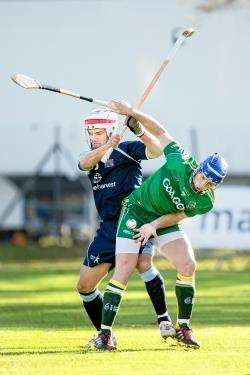Finlay MacRae battles Ireland's Patrick Horgan. Picture: Neil G Paterson.