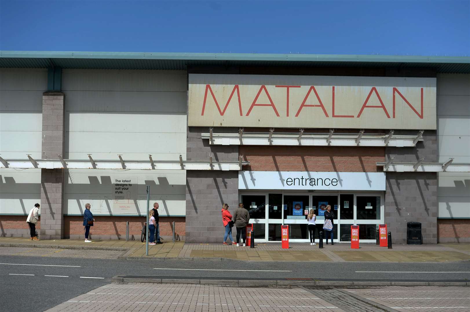 Customers were queuing outside Matalan in Inverness which has now reopened.