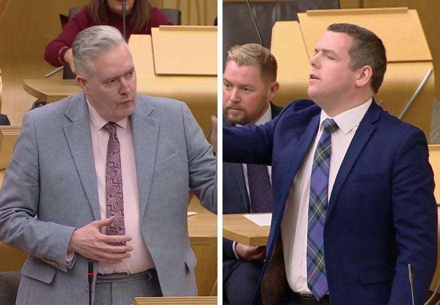 MSPs George Adam and Douglas Ross get into it over the A9 update