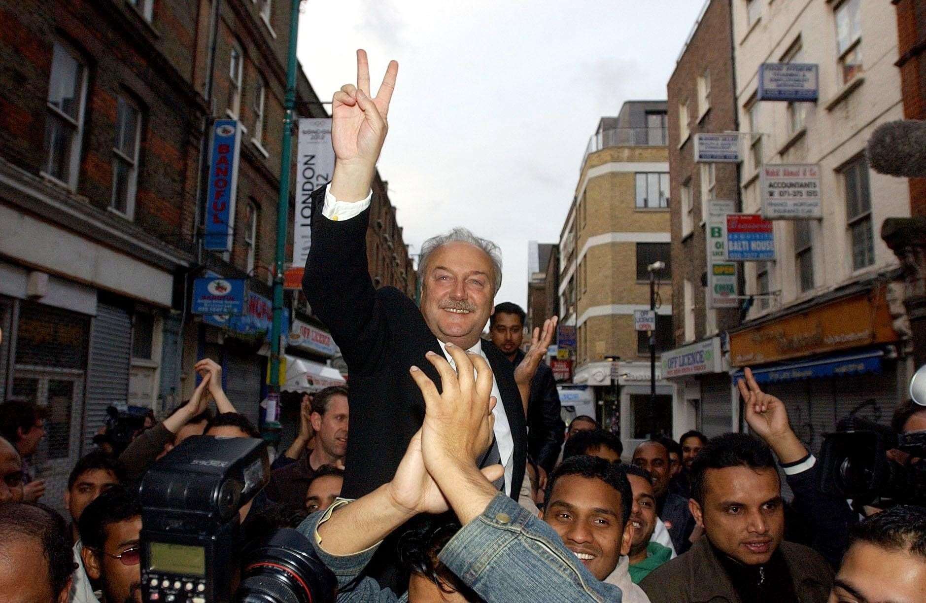 George Galloway won Bethnal Green and Bow from his old party in 2005 following his expulsion from Labour (Matthew Fearn/PA)