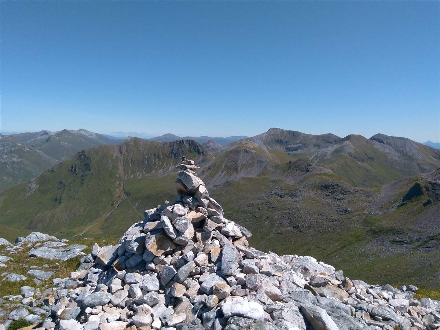 The first half of the Ring of Steall from Sgor an Iubhair.
