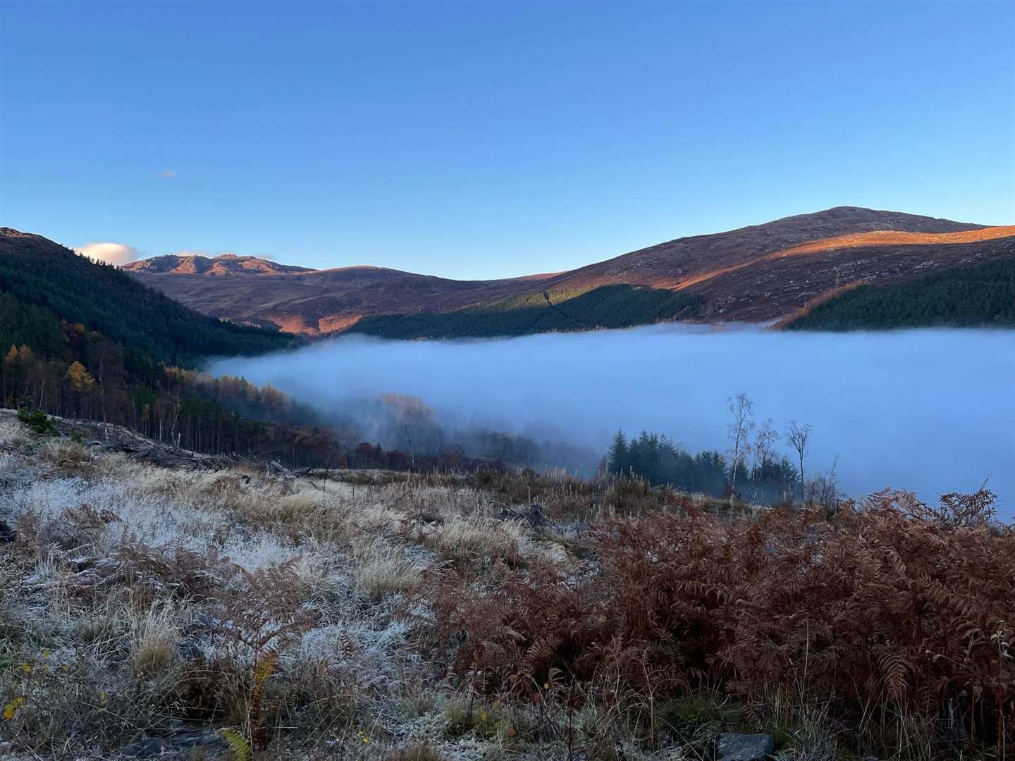 Above the clouds in Glen Cannich. Picture: Heather Redmond