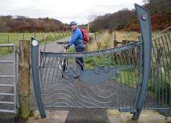 Peter Evans on the National Cycle Network Route 78 at Ganavan outside Oban.