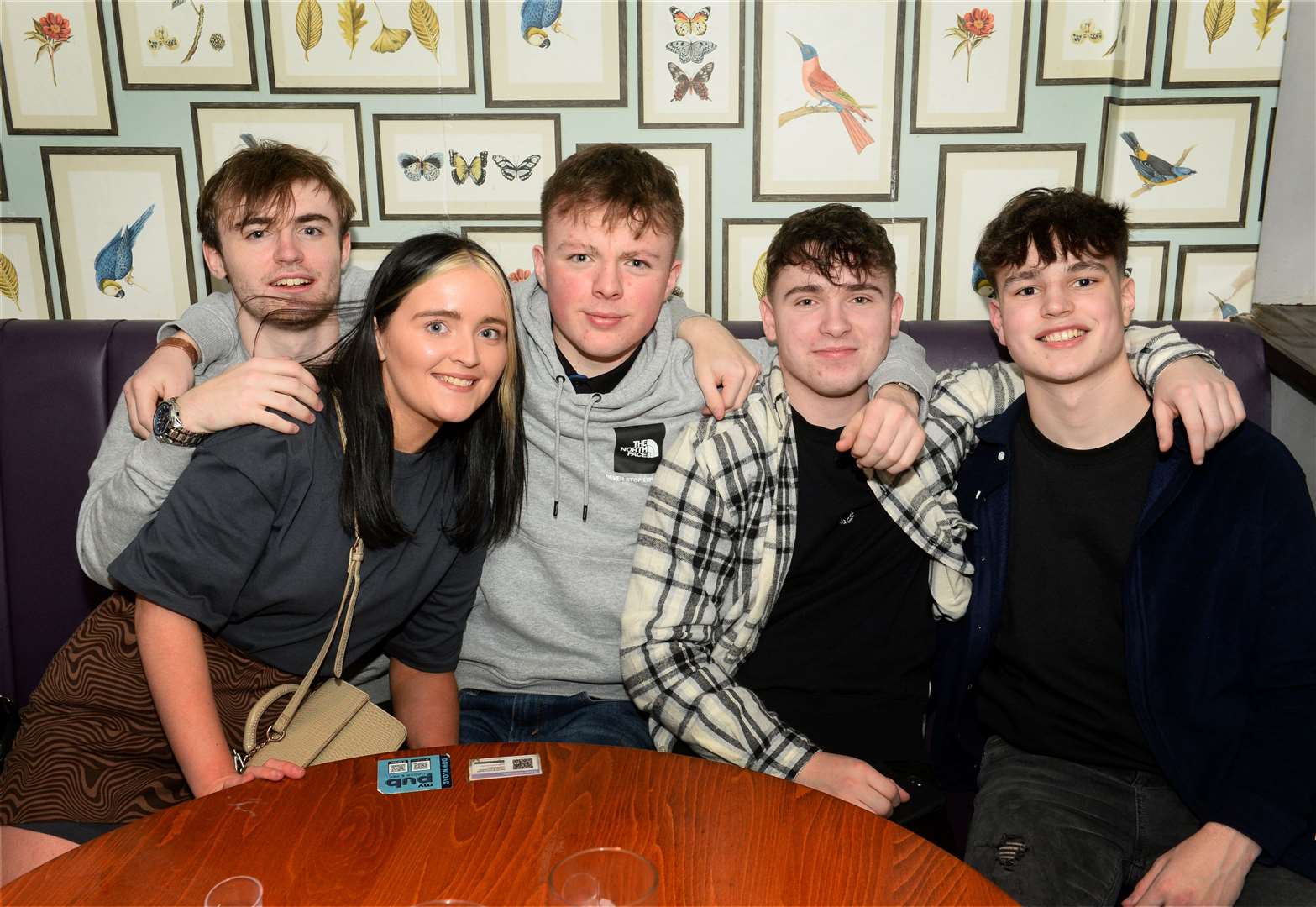 Scott Campbell(2nd right) with friends on his 18th birthday.Picture Gary Anthony.