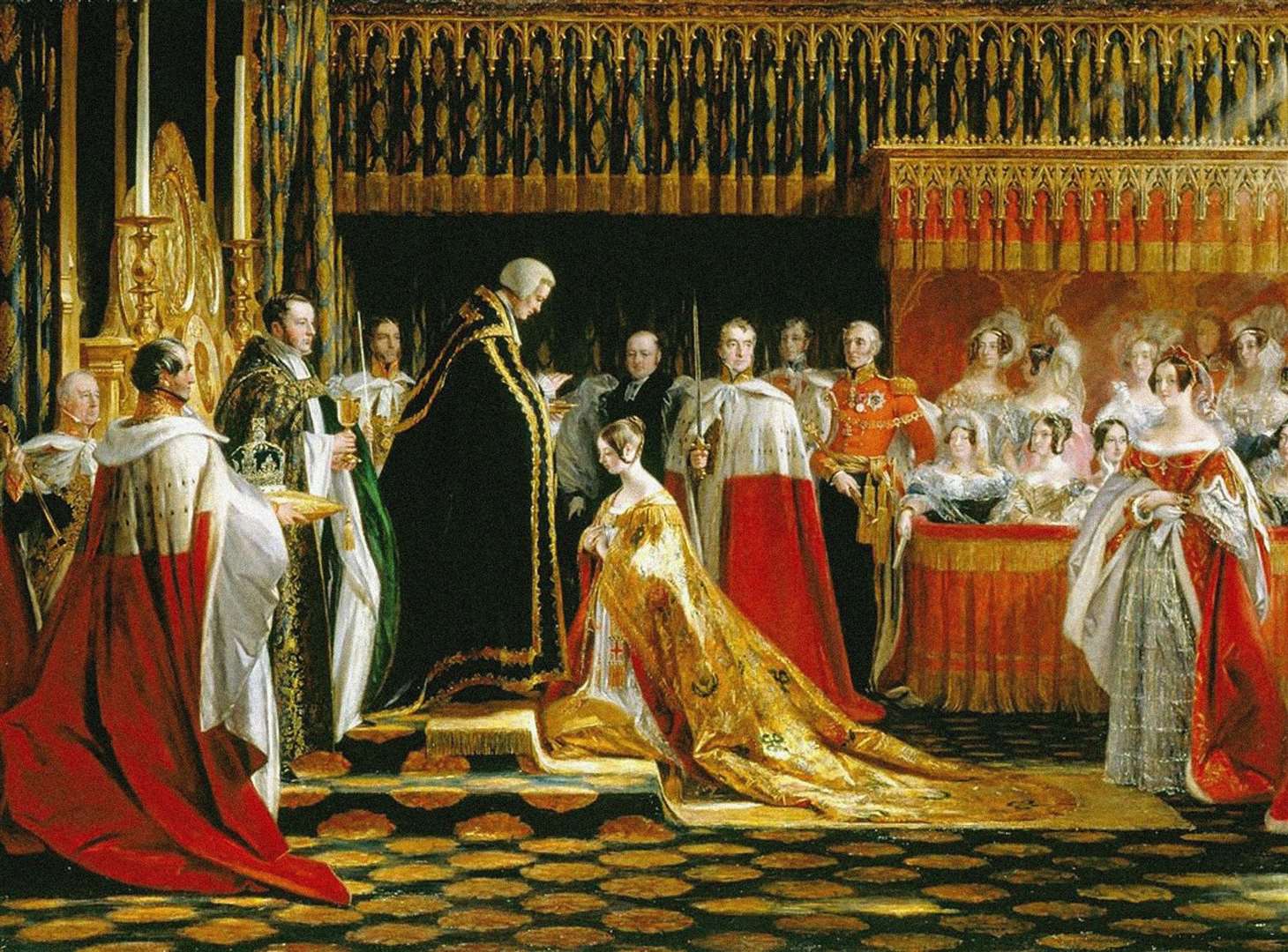Queen Victoria receiving the Sacrament at her Coronation in 1838 (Painters/Alamy Stock Photo/PA)