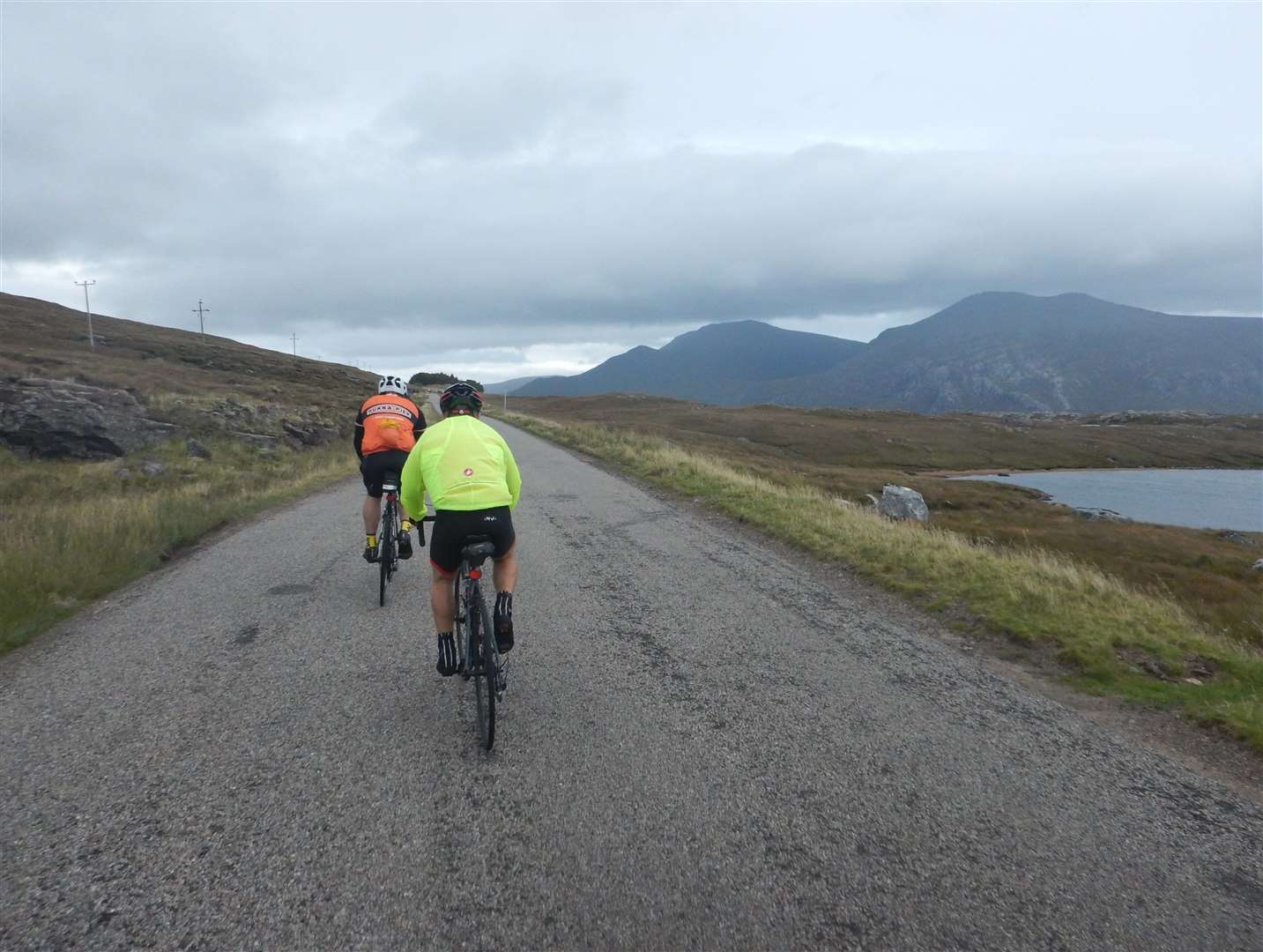 Cycling through Sutherland in the north-west Highlands on long single-track roads.