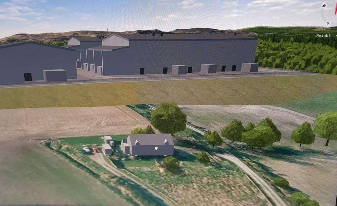 SSEN's 3D mock-up of the giant substation planned for Fanellan near Beauly