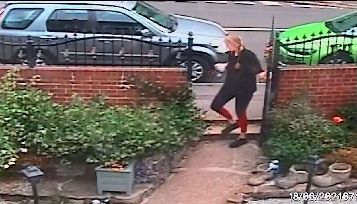Gracie seen on camera leaving her home the day she was stabbed to death (Nottinghamshire Police/PA)