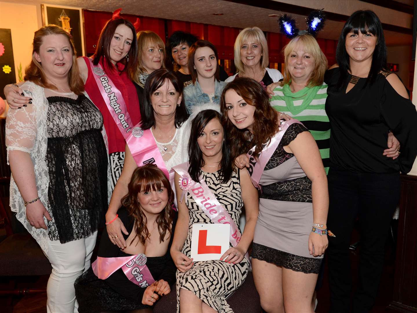 Kirsty McCowat (centre) from Inverness enjoying her hen night at Nelly Dean's. Picture: Gary Anthony.