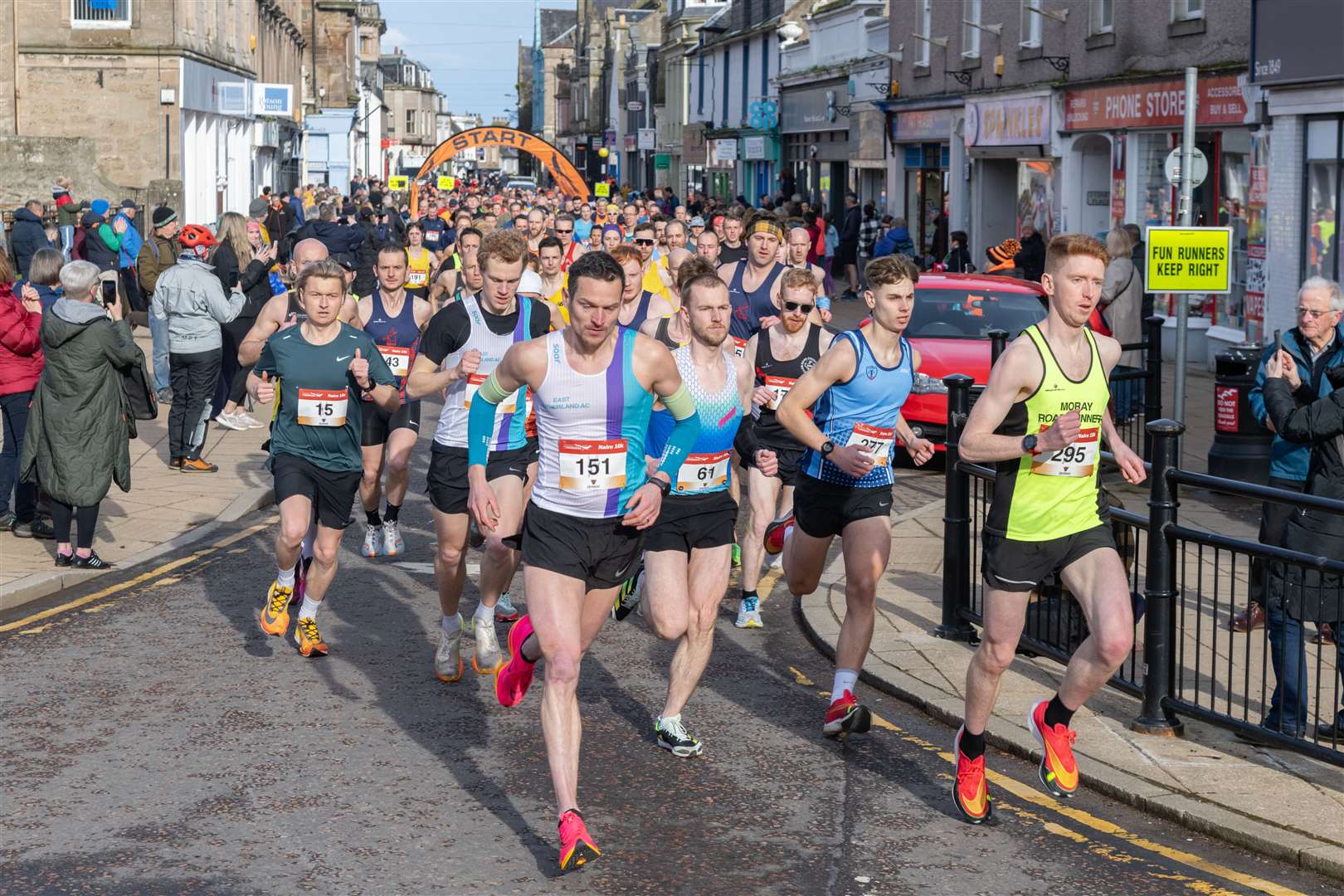 Start of the 2024 Nairn 10K race...Picture: Beth Taylor.