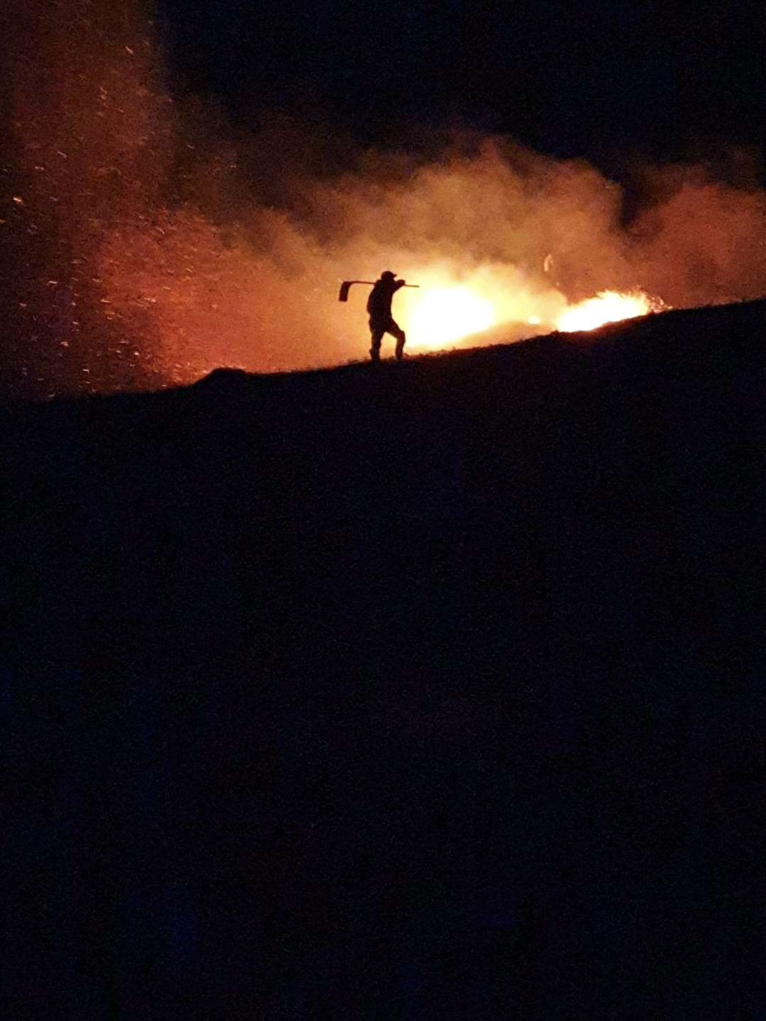 Last night's wildfire.